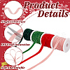 HOBBIESAY 40 Yards 4 Colors Christmas Theme Single Face Velvet Ribbon SRIB-HY0001-10-5