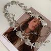 Summer Alloy & Imitation Pearl Starfish and Shell Shaped Link Chain Waist Belly Chains for Women FS-WGFC91A-02-1