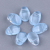 Transparent Spray Painted Glass Charms GLAA-S183-05C-1