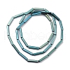 Electroplate Glass Beads Strands EGLA-Q128-12A-FP03-2