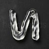 Transparent Resin Alphabet Pendants RESI-C028-02N-3