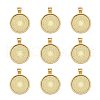 Tibetan Style Alloy Pendant Cabochon Settings TIBE-R295-055AG-LF-1