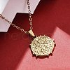 Demon Goat Pentagram 304 Stainless Steel Pendant Necklaces NJEW-M096-39G-4