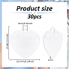 BENECREAT 30Pcs Blank Double-sided Heat Transfer Aluminium Pendants DIY-BC0012-89C-2
