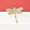 Brass Micro Pave Cubic Zirconia Cuff Rings for Women RJEW-F184-07G-1