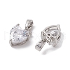 Valentine's Day Brass Micro Pave Clear Cubic Zirconia Charms KK-K360-24P-2