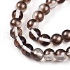 Baking Painted Transparent Glass Beads Strands DGLA-N011-8mm-09-3