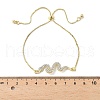 Aloy Rhinestone Slider Bracelets BJEW-H206-02G-2