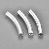 304 Stainless Steel Curved Tube Beads STAS-P128-02S-2