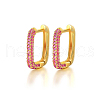 Rectangle S925 Sterling Silver Hoop Earrings AK6460-5-1