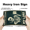 Vintage Metal Tin Sign AJEW-WH0189-095-3