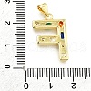 Brass Micro Pave Clear Cubic Zirconia Pendants KK-G521-01G-F-01-3