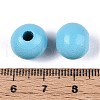 Spray Painted Round Natural Schima Wood Beads WOOD-A018-12mm-09-3