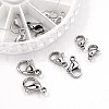 Tarnish Resistant 304 Stainless Steel Lobster Claw Clasps STAS-X0015-P-B-3