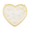 Rack Plating Brass & Epoxy Resin Pendants KK-C059-09G-1