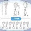 SOFPLATE 30Pcs Filigree Rack Plating Brass Pendant Pinch Bails KK-SP0002-02-2