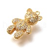 Brass Micro Pave Cubic Zirconia Pendants KK-K294-26G-2