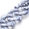 Handmade Acrylic Curb Chains AJEW-JB00555-05-3