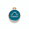 Alloy Enamel Pendants X-ENAM-S124-01B-05K-2