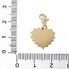 304 Stainless Steel Rhinestone Heart with Eye Pendant Decoration STAS-S165-30G-3