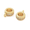 Rack Plating Brass Micro Pave Cubic Zirconia Tube Bails KK-Z052-01G-2