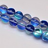 Synthetical Moonstone Beads Strands G-G585-8mm-12-1