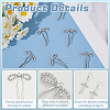 BENECREAT 6Pcs Brass with Rhinestone Pendants KK-BC0014-26P-4