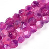 Dyed Natural White Jade Beads Strands G-T139-8mm-45M-2