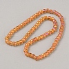Electroplate Transparent Glass Beads Strands EGLA-TAC0008-01H-2