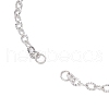 2Pcs 2 Colors 304 Stainless Steel Textured Cable Chain Slider Bracelet Making AJEW-JB01343-3