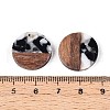 Resin & Walnut Wood Pendants RESI-T057-41B-3