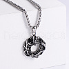 Retro Rock Punk Dragon Stainless Steel Pendant Necklaces EG9354-1-1