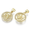Brass Micro Pave Cubic Zirconia Pendants ZIRC-S061-199B-G-NF-2