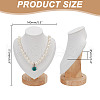 Bust PU Leather & Wooden Necklace Display Stands NDIS-WH0020-02A-01-2