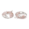 Natural Rose Quartz Big Pendants G-G910-K30-P-2