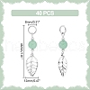 Unicraftale 4Sets Leaf Tibetan Style Alloy Pendants FIND-UN0002-74-6