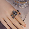 Alloy Skull Finger Rings GU8744-2