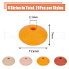 DICOSMETIC 80Pcs 2 Bags Rondelle Food Grade Eco-Friendly Silicone Focal Beads SIL-DC0001-39B-2