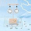 Unicraftale 36Pcs 6 Style 304 Stainless Steel Stud Earrings Findings STAS-UN0039-35-4