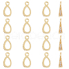 HOBBIESAY Brass Pave Clear Cubic Zirconia Pendants KK-HY0002-79-1