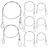 Unicraftale 8Pcs 2 Style 304 Stainless Steel Stage Lights Safety Cable FIND-UN0001-50-1