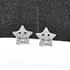 304 Stainless Steel Stud Earrings EJEW-H161-01P-K-1
