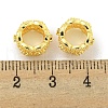 Rack Plating Brass Micro Pave Clear Cubic Zirconia European Beads KK-L215-002G-2