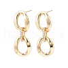 Cubic Zirconia Interlocked Oval Dangle Stud Earrings EJEW-N012-40-1
