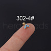 Heart 316L Surgical Stainless Steel Micro Pave Cubic Zirconia Cartilage Earrings WGC0D6C-04-1