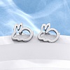 Tarnish Resistant 304 Stainless Steel Stud Earrings EJEW-N045-04P-3