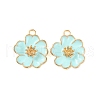 Light Gold Plated Alloy Enamel Pendants ENAM-Z017-14KCG-05-1