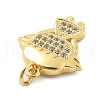 Brass Micro Pave Cubic Zirconia Pendants KK-L209-085G-2