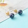 Mother's Day Jewellery Natural Pearl Rondelle Stud Earrings EJEW-JE04585-01-1