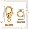 SOFPLATE 400Pcs Zinc Alloy Lobster Claw Clasps FIND-SP0001-29G-2